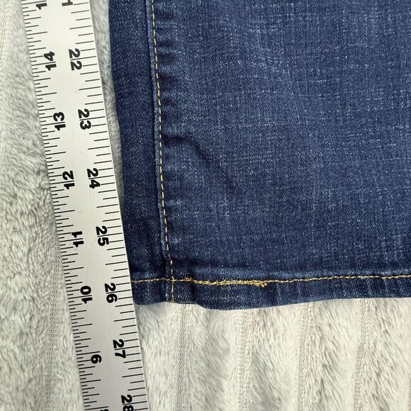 Levi Strauss Jeans Womens 8S Classic Straight Blue Dark Wash Stretch Denim 30x26 - Picture 5 of 11